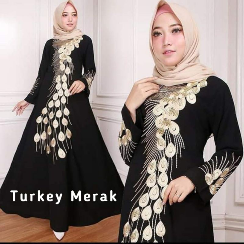 GALLERY ABAYA ( COD ) EXCLUSIVE ABAYA HITAM GAMIS SYAR'I GESER KANAN UNTUK LIAT FOTO LAINNYA