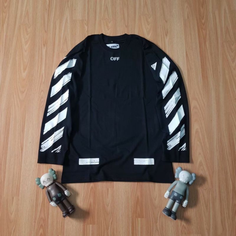 KAOS LENGAN PANJANG/LONGSLEEVE OFF WHITE ARROW BLACK