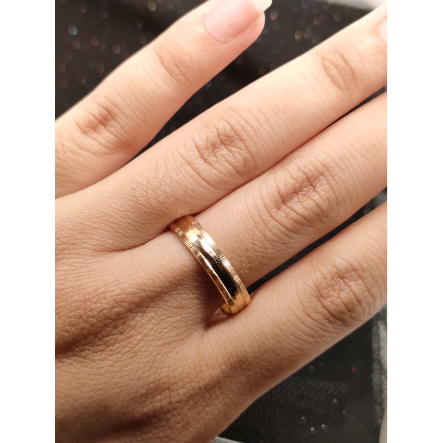 Cincin nikah Emas 17K - 1 Pasang 10 gr Kadar 750 - 82