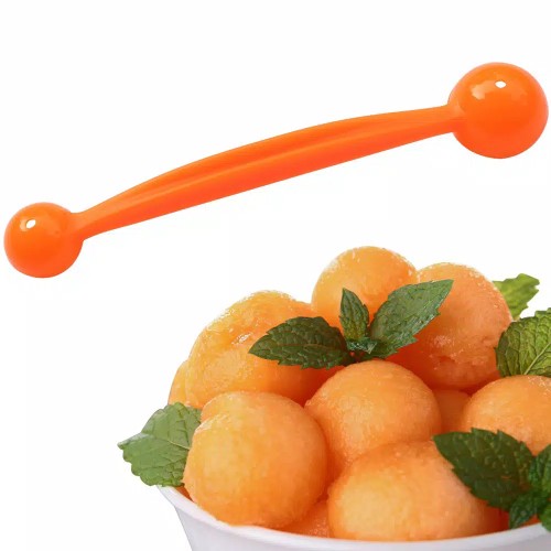 Sendok Buah Koktail Plastik Bulat - Random Color