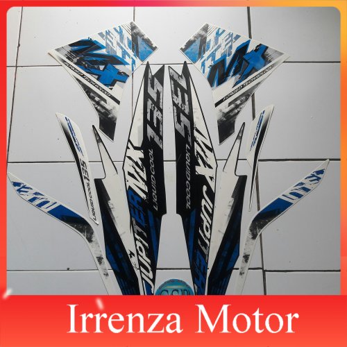 Striping sticker jupiter mx 2014 putih biru - Jupiter MX new 135 2014 putih biru
