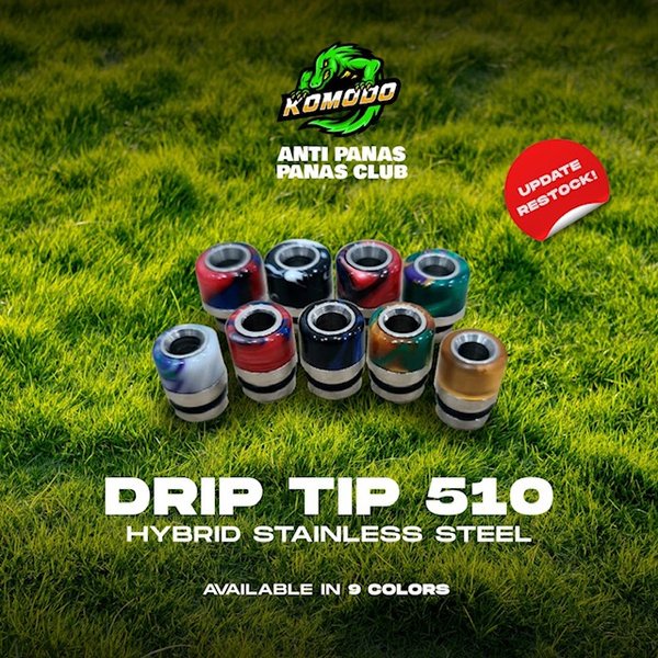 DRIPTIP 510 HYBRID STAINLESS STEEL KOMODO ORIGINAL VAPE