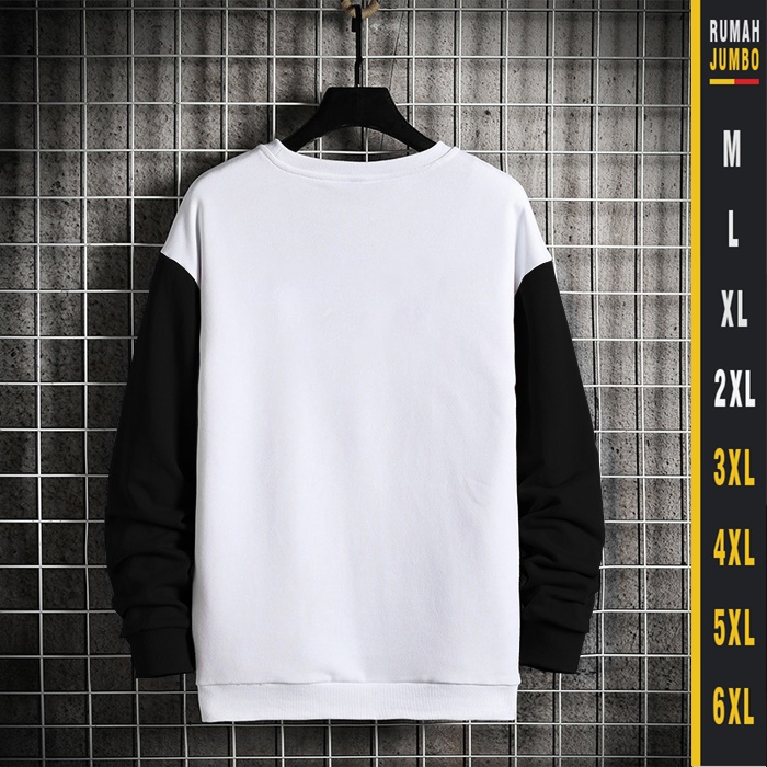 Sweater Crewneck Oversize Pria Net Sweter Hitam Jaket Switer Pria Big Size