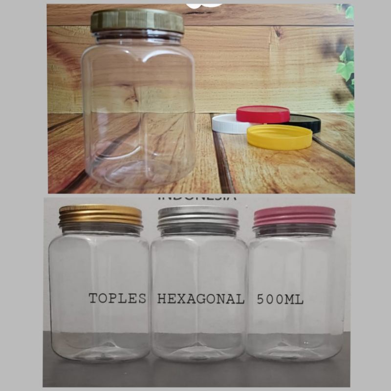 Toples 500ml Toples Plastik 500ml Hexagonal Toples Jar 500ml Hexagonal Toples Sambal 500ml PET