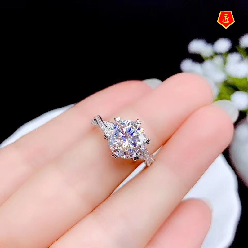 [Ready Stock]Women's Elegant 2 Karat Moissanite Ring