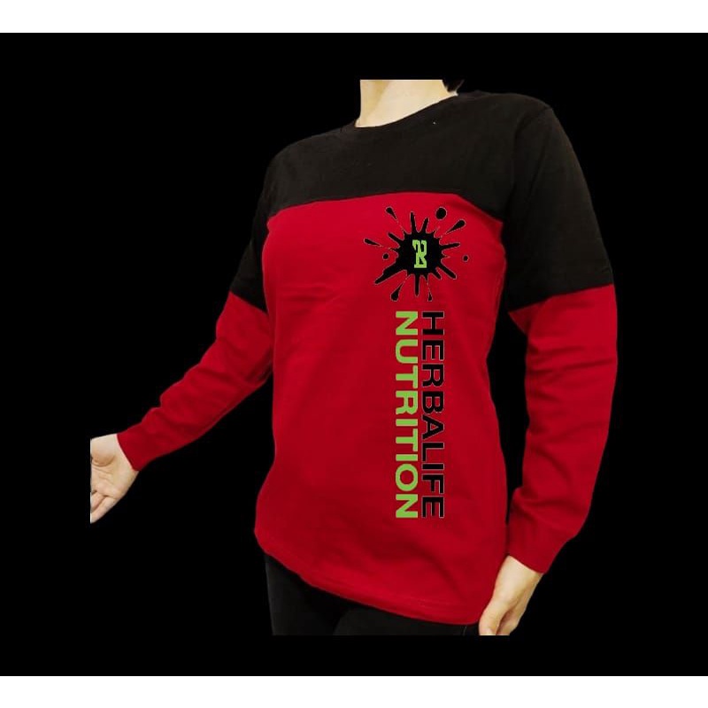 Baju Kaos Reglan Herbalife Wanita[Gratis Tambah Nama/Club]