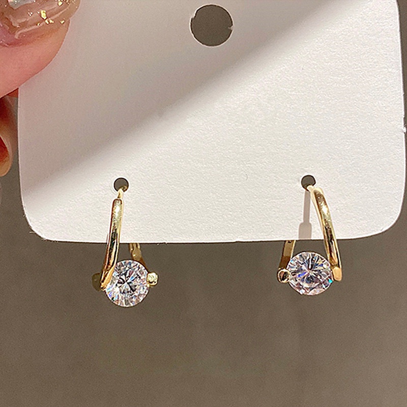 Anting Juntai Bentuk Water Drop Aksen Kristal Gaya Vintage Untuk Wanita