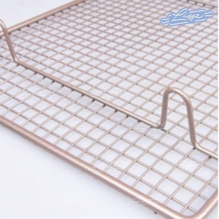 Premium Cooling Rack Gold Grid Rak Tatakan Pendingin Kue Kering