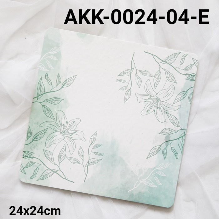 

GR-AKK-0024-04 CAKE BOARD TATAKAN ALAS KUE KOTAK 24CM BUNGA WATERCOLOR PROMO TERBARU