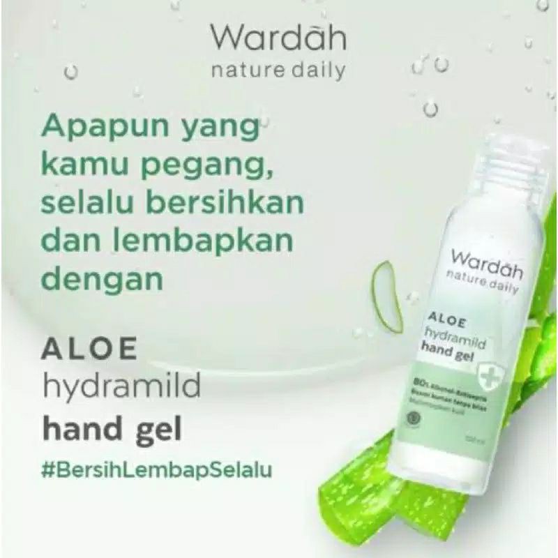 Wardah Aloe Hydramild Hand Gel 80% Alkohol Antiseptik 240ml