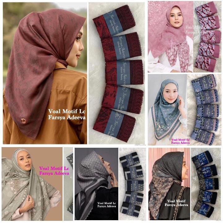 Kerudung segiempat motif terbaru segiempat motif deenay kw bahan voal grosir segiempat motif termurah Safa Hijab-2