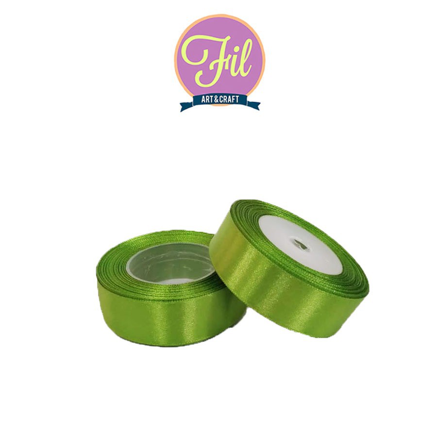

Pita Satin Hijau 1 inch / Pita Lebaran / Pita Satin 1 inch