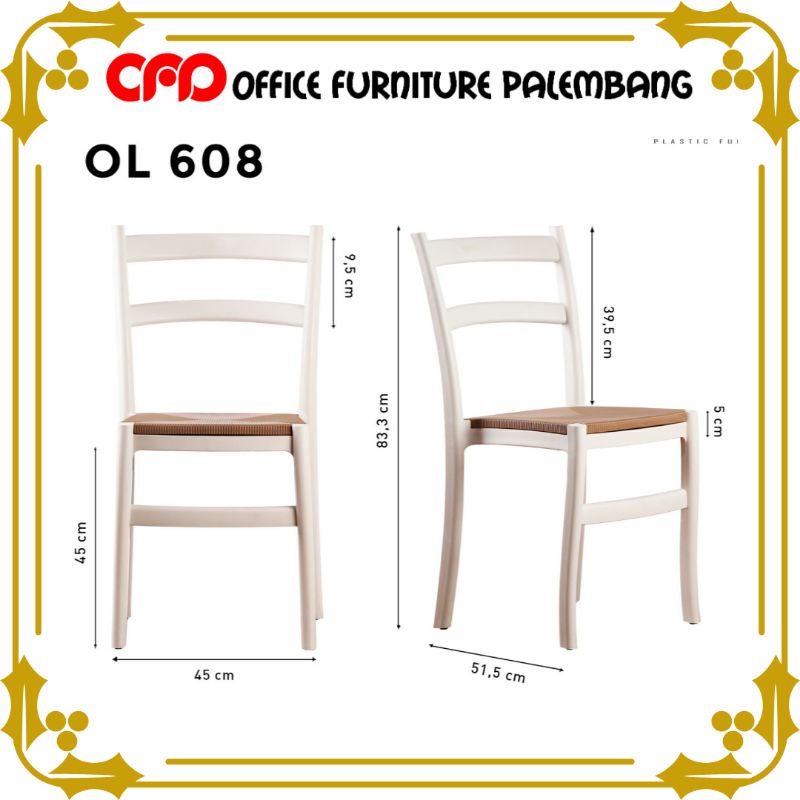 (gojek) kursi makan olymplast ol 608 kursi cafe kursi kantin resto kursi tumpuk