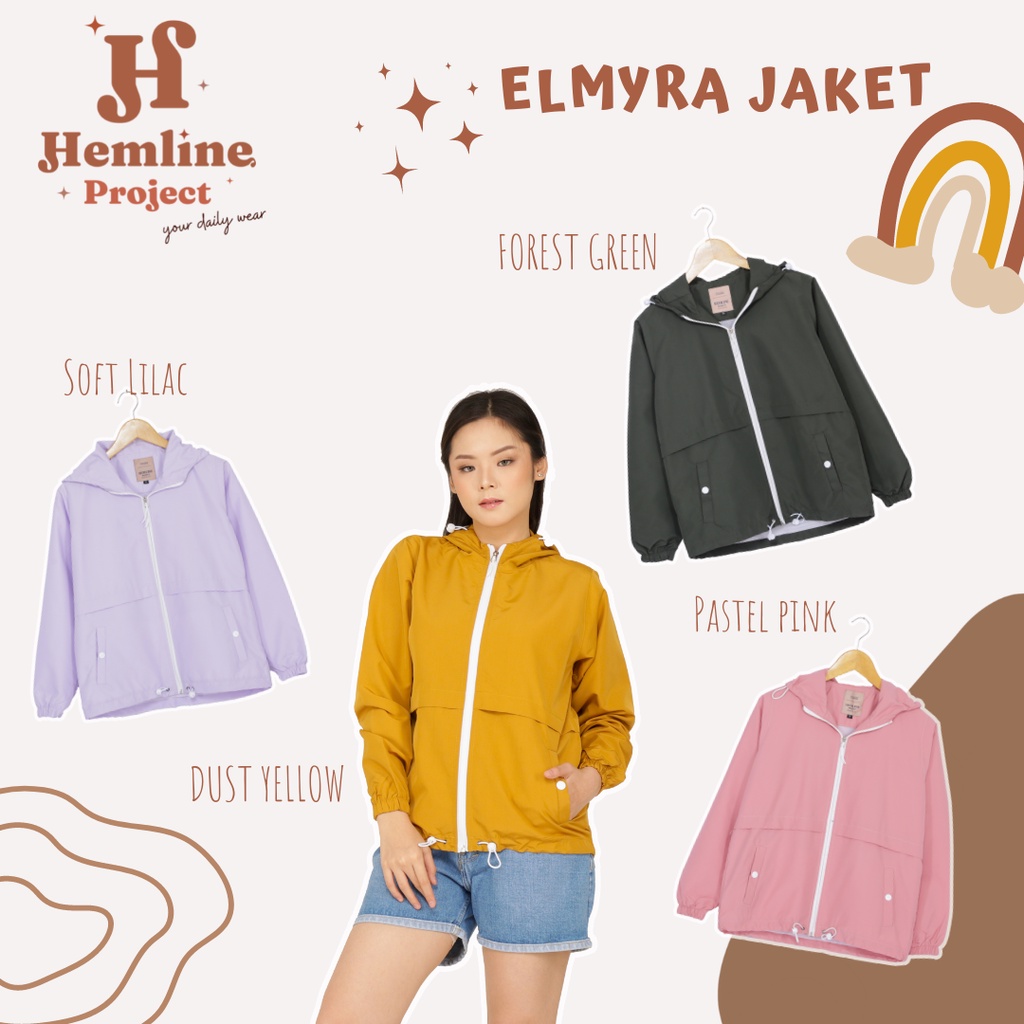 Elmyra Jaket Series - Jaket Parasut Hoodie Wanita by Hemline Project