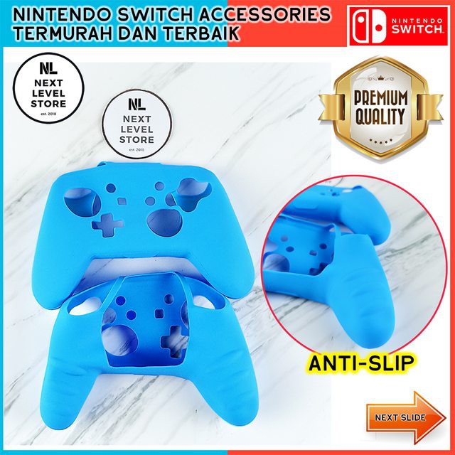 Case Silicone Pro Controller Nintendo Switch Rubber Protector - Biru