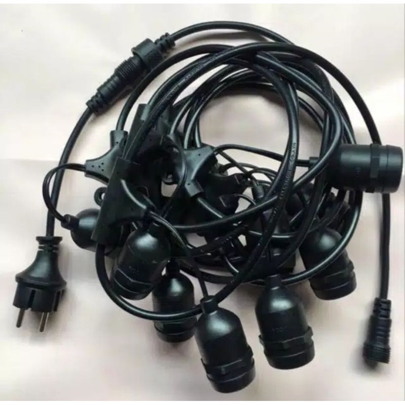 Fiting gantung cafe 10 meter 10m 10 fiting kabel lampu gantung cafe kabel 10m