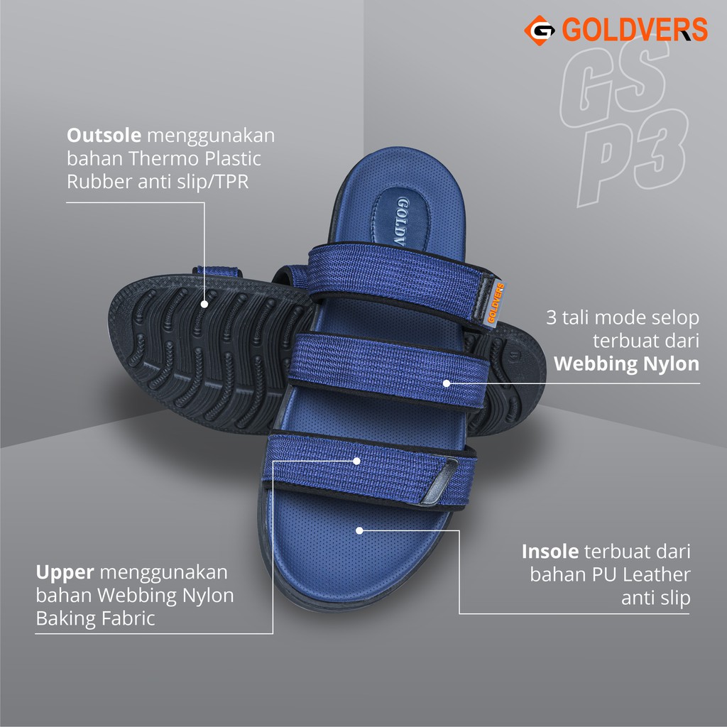 Sandal Pria ORIGINAL Goldvers Sandal Pria Traveling  Sandal Santai Pria - KREATIVO