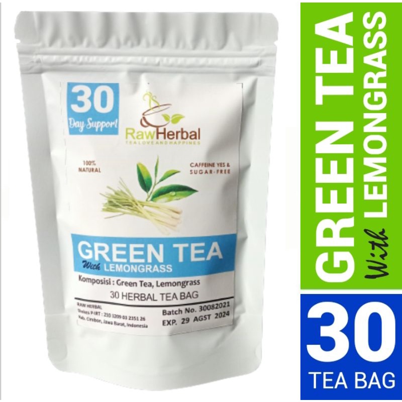 Green Tea With Lemongrass Herbal Tea Infuson - 30 Tea Bag