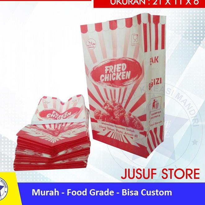 

♟ Paperbag FC | Kantong Fried chicken isi 100 pcs ◄