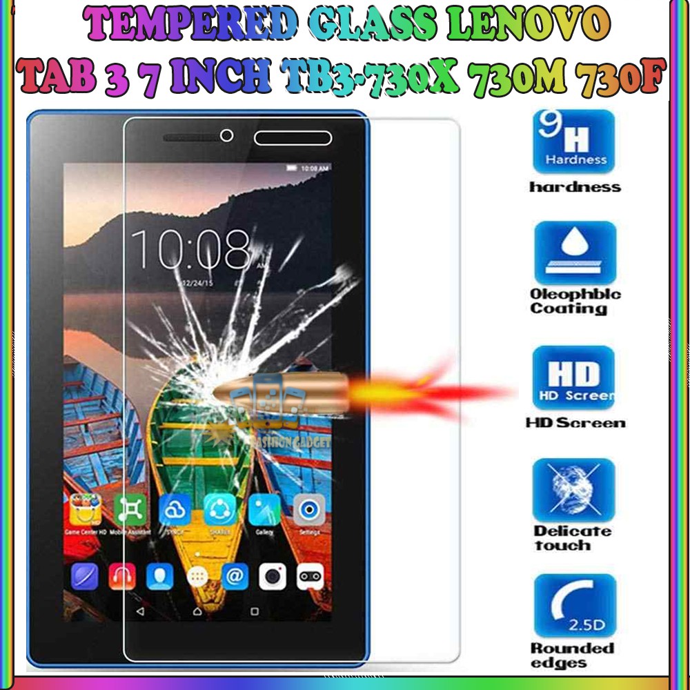 TEMPERED GLASS LENOVO TAB 3 7 INCH LENOVO TB3 - 730X 730M LENOVO 730F ANTI GORES KACA TEMPER GLASS - CLEAR