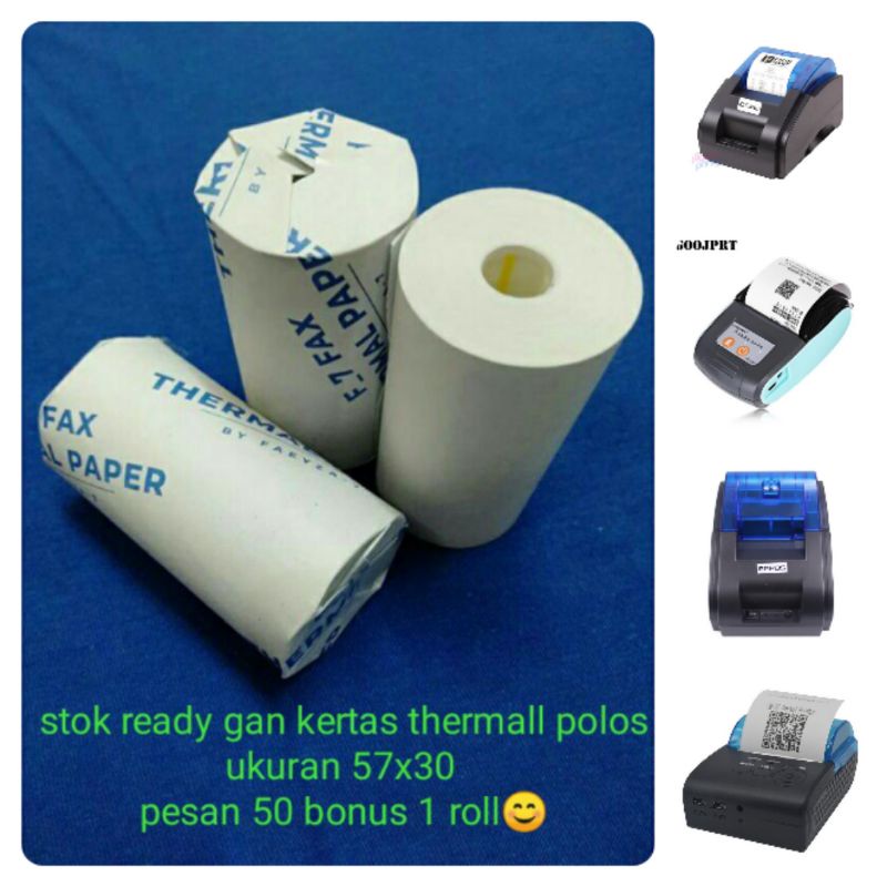 

#2 Kertas Struk Thermal Paper Rol 57x30 58x30 Termal EDC Thermal Printer Mini