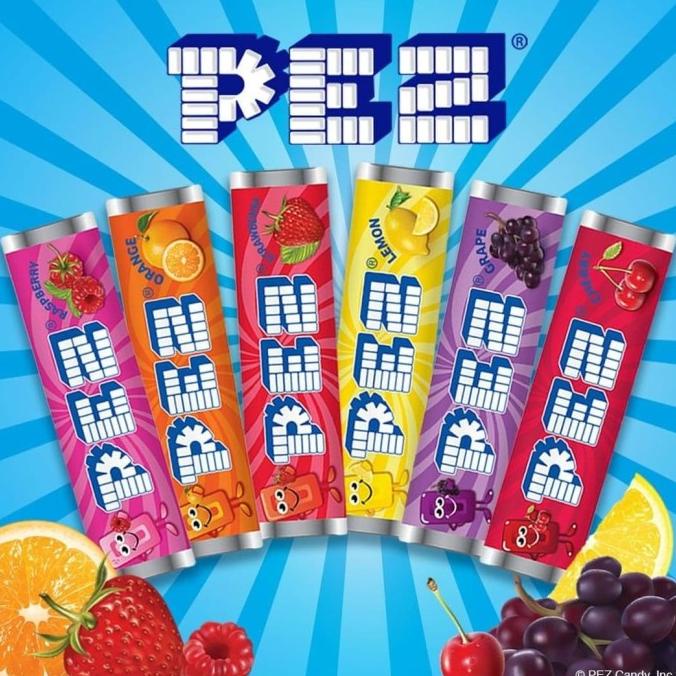 

MAKANAN PEZ Candy Refill - Cherry, Raspberry, Orange, Strawberry, Lemon, Grape ORIGINAL