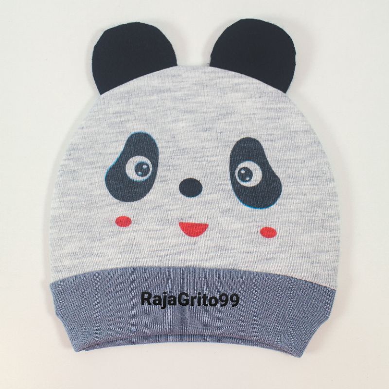 Topi bayi karakter binatang Panda / topi karakter lucu new born 0 - 3th bahan premium / Kupluk bayi