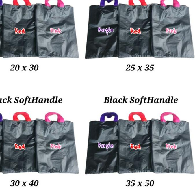 ♠ Plastik Shopping Bag / Plastik Soft Handle Kantong Putih REA 25 x 35 ❅