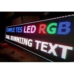 Unik Running Text 100 X 20 cm  full color   RGB  Running Text Diskon