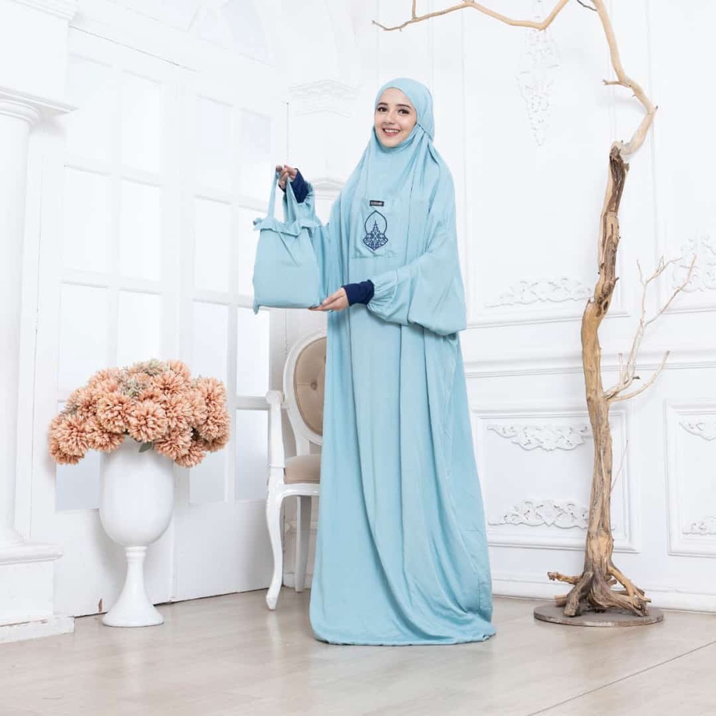 Mukena terusan dewasa jumbo rayon premium super adem yabasmah wardah