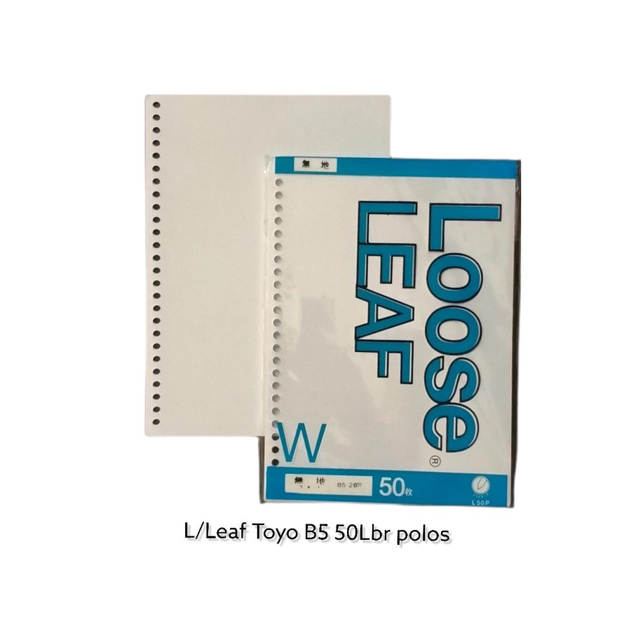 

KERTAS BINDER NOTE B5 ISI 50 POLOS TANPA GARIS 26 LUBANG LOOSE LEAF REFILL
