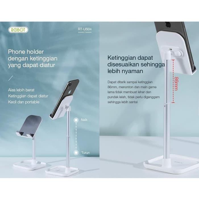 Robot Phone Holder Liftable &amp; Foldable RT-US04 -Aluminium Alloy Holder