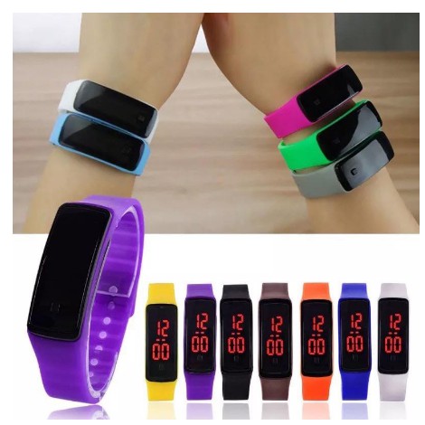 JAM TANGAN WANITA UNISEX RUBBER DIGITAL LED WATCH TERMURAH