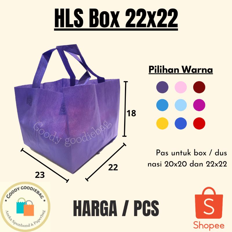 

Tas Spunbond Dus Box Kotak Nasi 22x22 Besek Bento Thinwall Hajatan Syukuran
