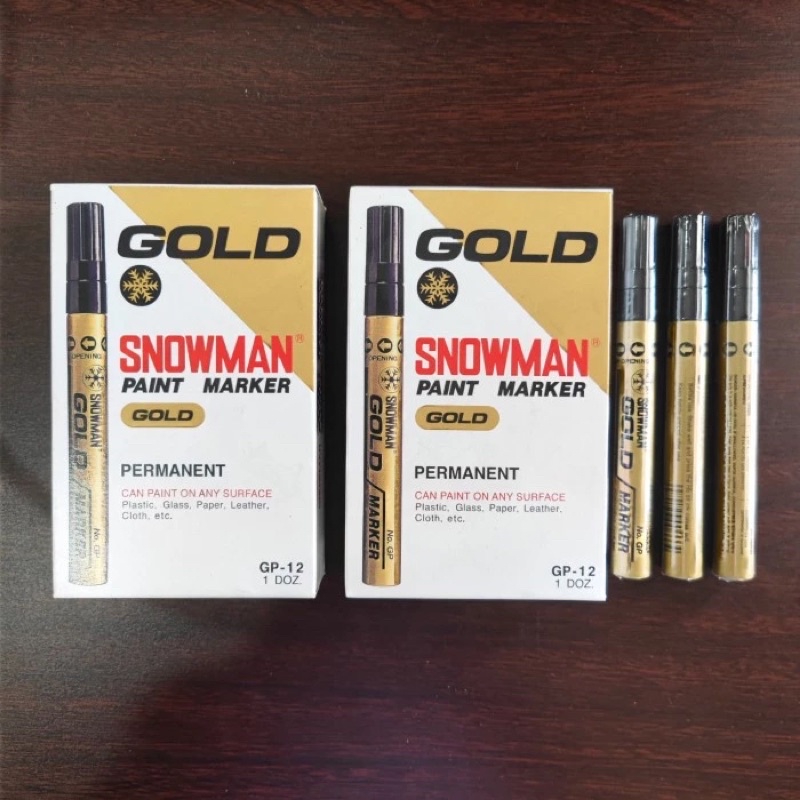 

SPIDOL PAINT MARKER SNOWMAN WARNA/ PERMANENT EMAS GOLD / GOLDEN