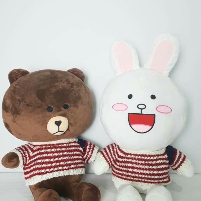 BONEKA LINE ORIGINAL BONEKA COUPLE BROWN CONY BONEKA IMPOR KADO COUPLE SALE