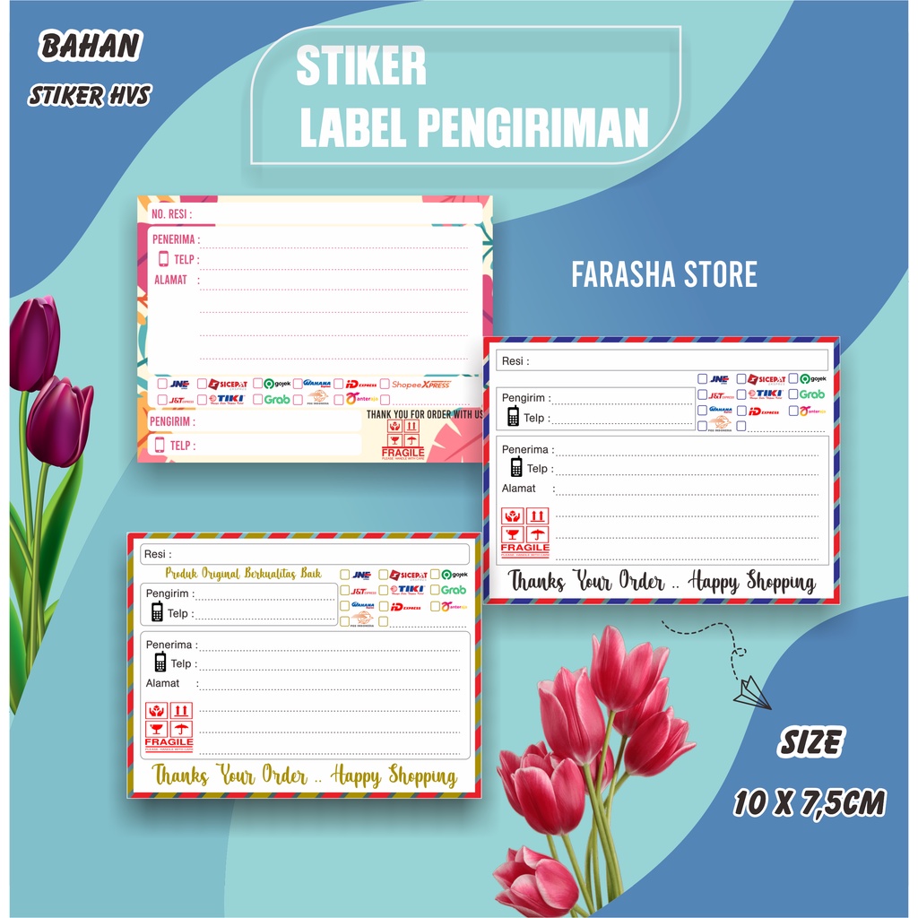 

STIKER LABEL PENGIRIMAN OLSHOP/STIKER LABEL PENGIRIMAN /STIKER PENGIRIMAN OLSHOP TERMURAH