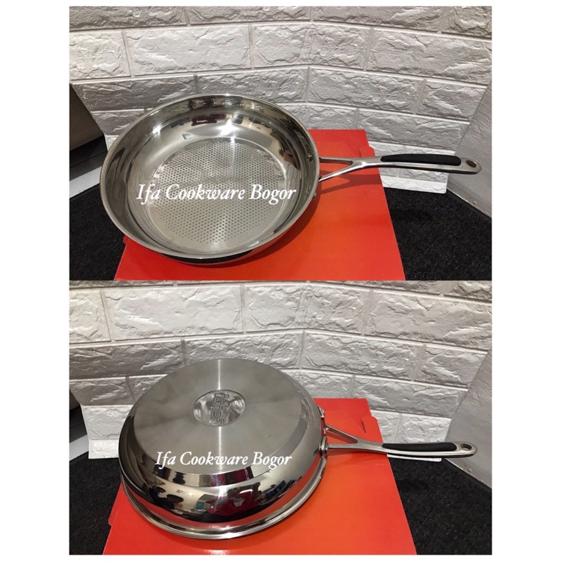 Fry pan 24cm Full steinless by ichef (satuan dari cosmo)