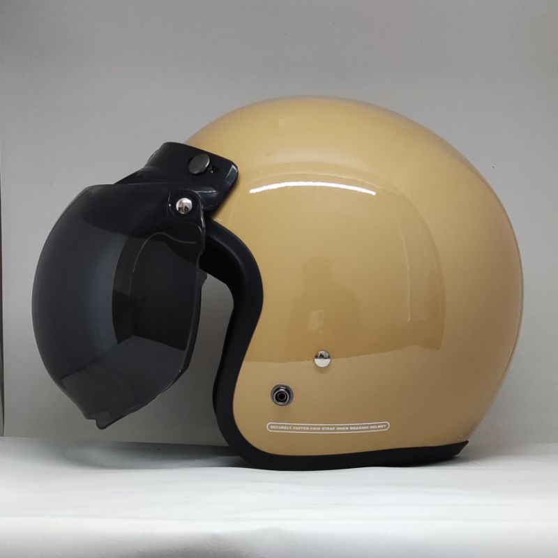 Helm Bogo Dewasa Retro Polos Full Leher SNI Terlaris