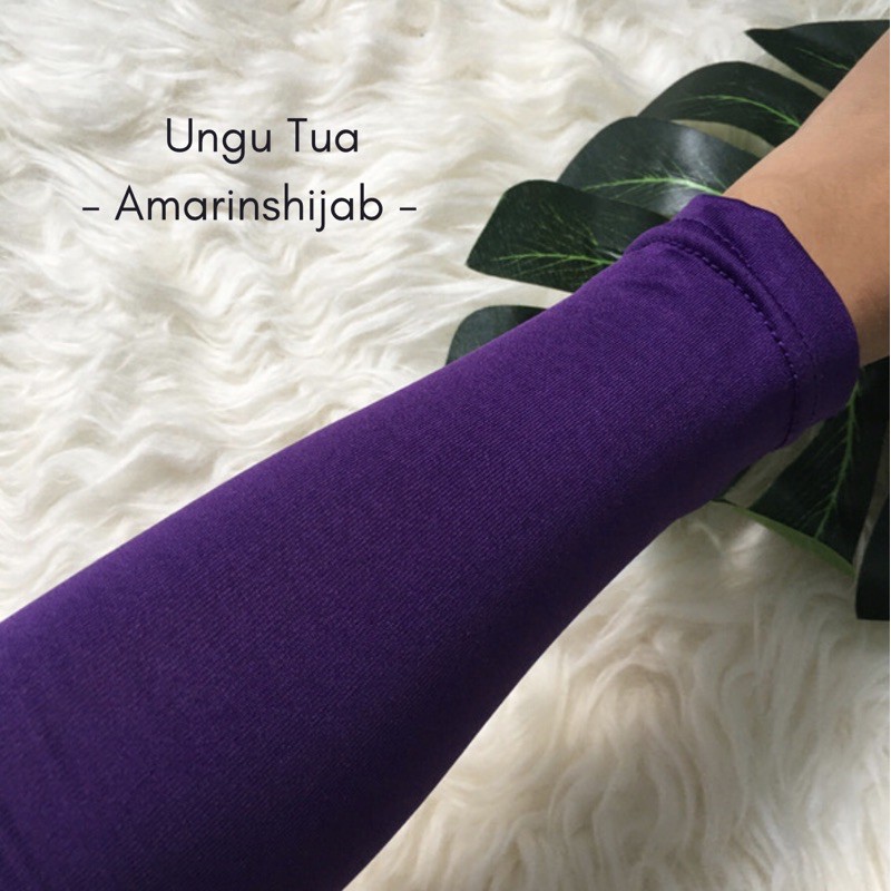Manset tangan spandek Ballon / Handsock polos lengan panjang / Manset tangan wanita dan pria-Ungu Tua