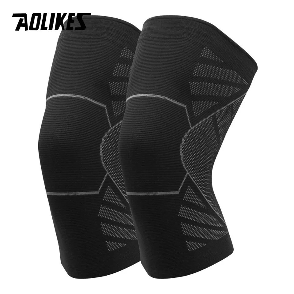 AOLIKES 7710 Premium Knee Sleeve Stylish Kneepad Brace Support - Deker Pelindung Lutut Kaki Olahraga