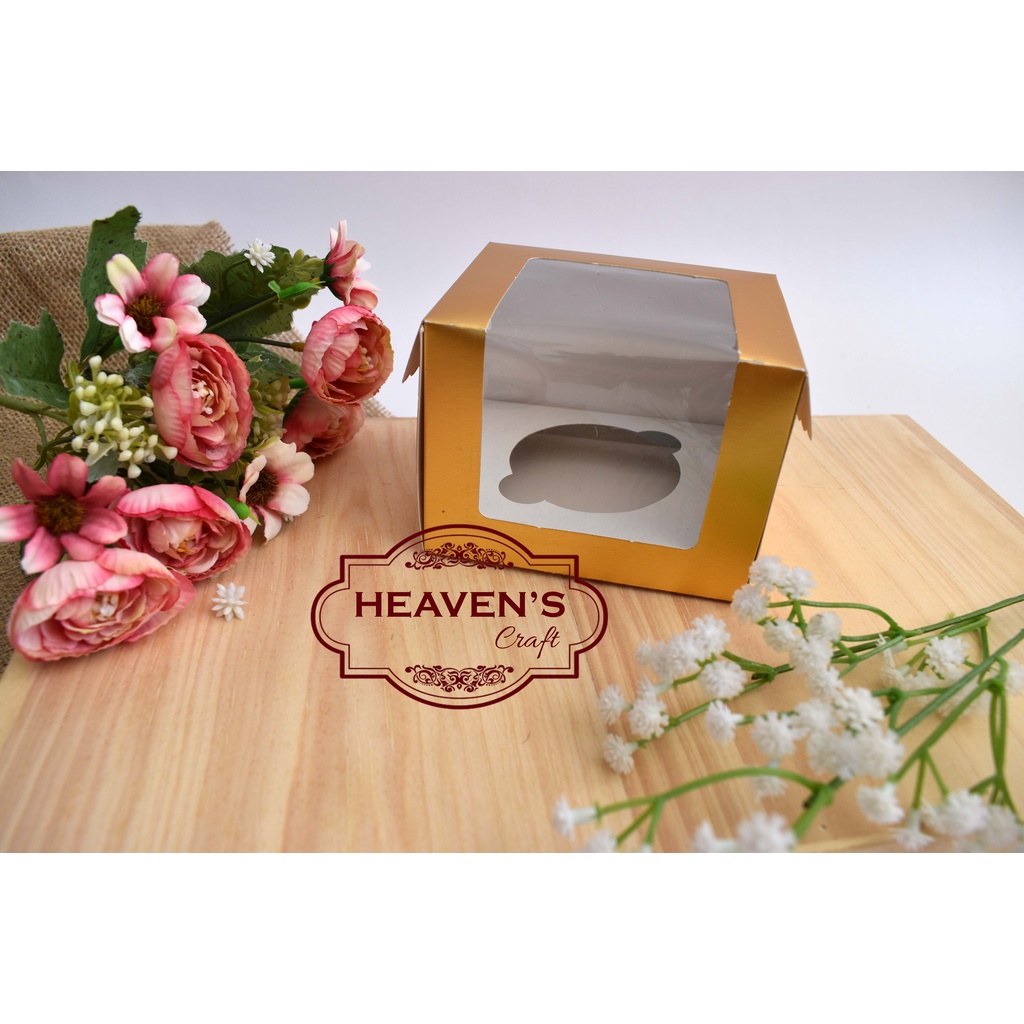 

Kotak cupcake non handle 1 cup (emas)