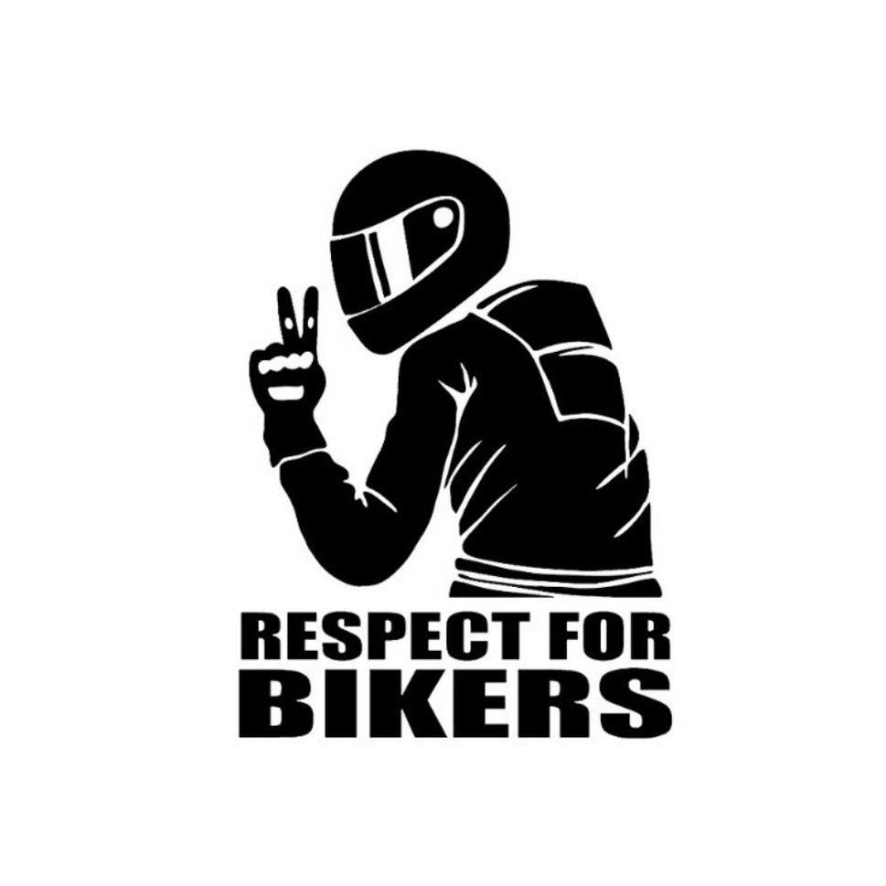 Stiker Mobil Motor Respect To Biker