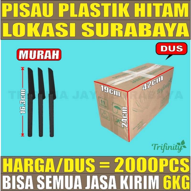 Pisau Plastik hitamPisau Kue Buah Pisau Makan Dus Semua Jasa Kirim surabaya