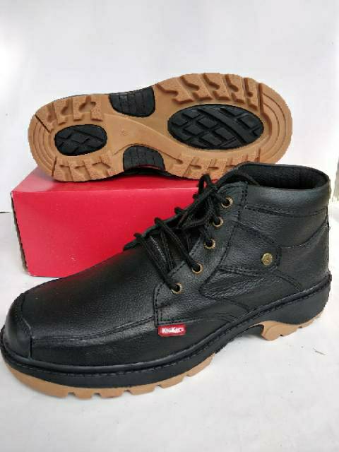 promo cod Sepatu boots boot terlaris touring safety kantor pria kulit kerja kantor dinas