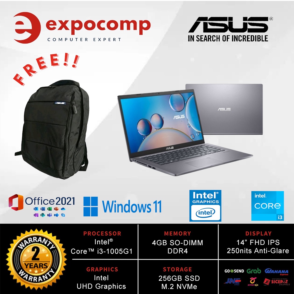 ASUS VIVOBOOK 14 A416JAO-VIPS326 GREY CORE i3-1005G1