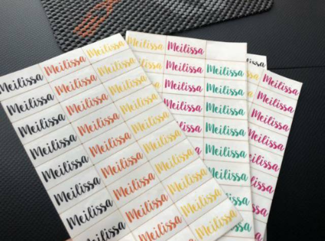 

Stiker Vinil Label Nama / Transparan / Putih / ukuran kecil 1 - 3cm
