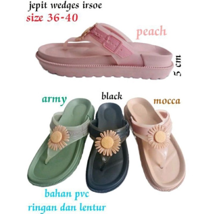 Sandal wanita jepit karet bunga matahari ( IRSOE ) 216