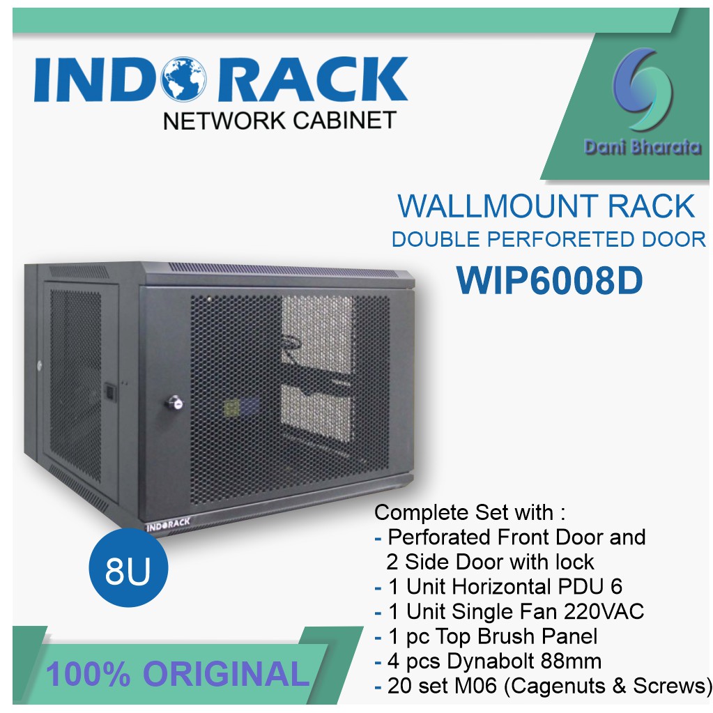 Wallmount Rack WIP6008D Rack Server 8U Single Perforated Door 19 inch Series
