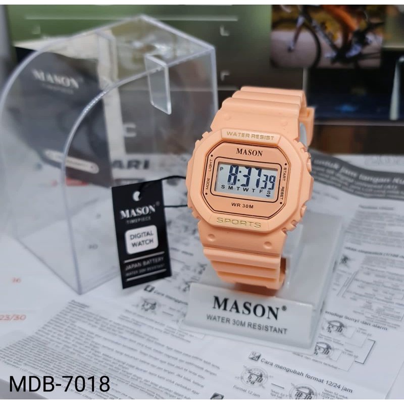 Jam Tangan Anak Digital Mason MDB 7018 Rubber Original